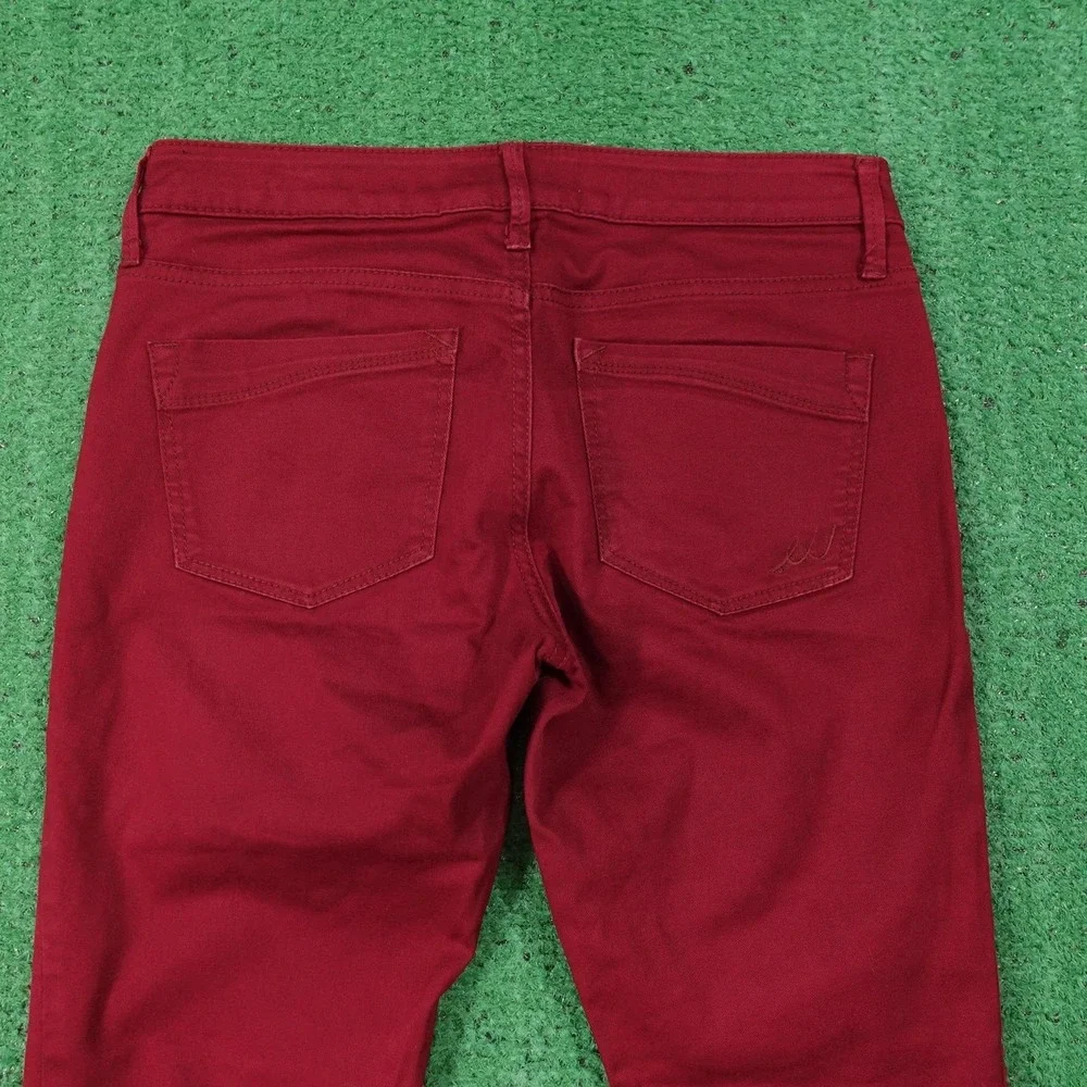 Express Pants Womens 2 Red Jegging Skinny‎ Slim Stretch Denim Pockets 30x29